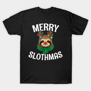 Gift For Sloth Lovers Merry Slothmas T-Shirt